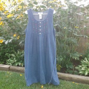 Tru Blue Casual Sportswear Denim Jumper Dress; M;